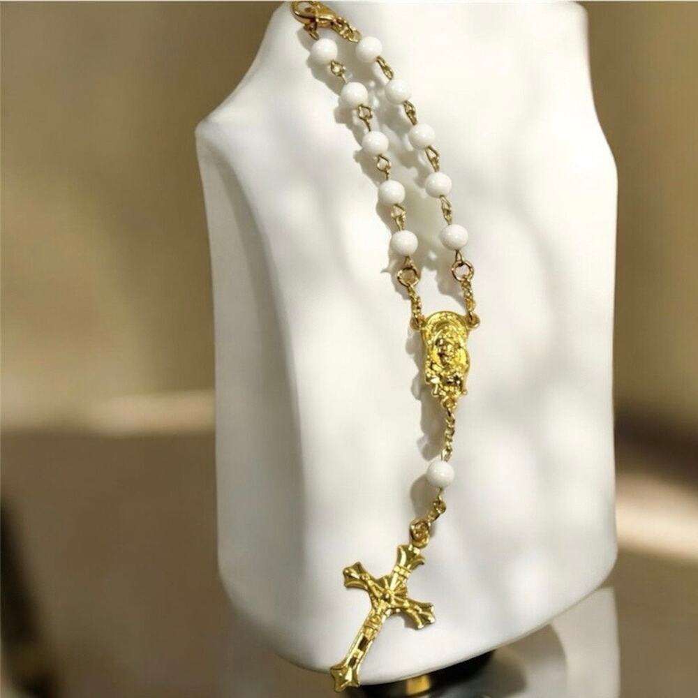 Handmade Car Rearview Mirror Rosary Christian Religious Prayer beads
